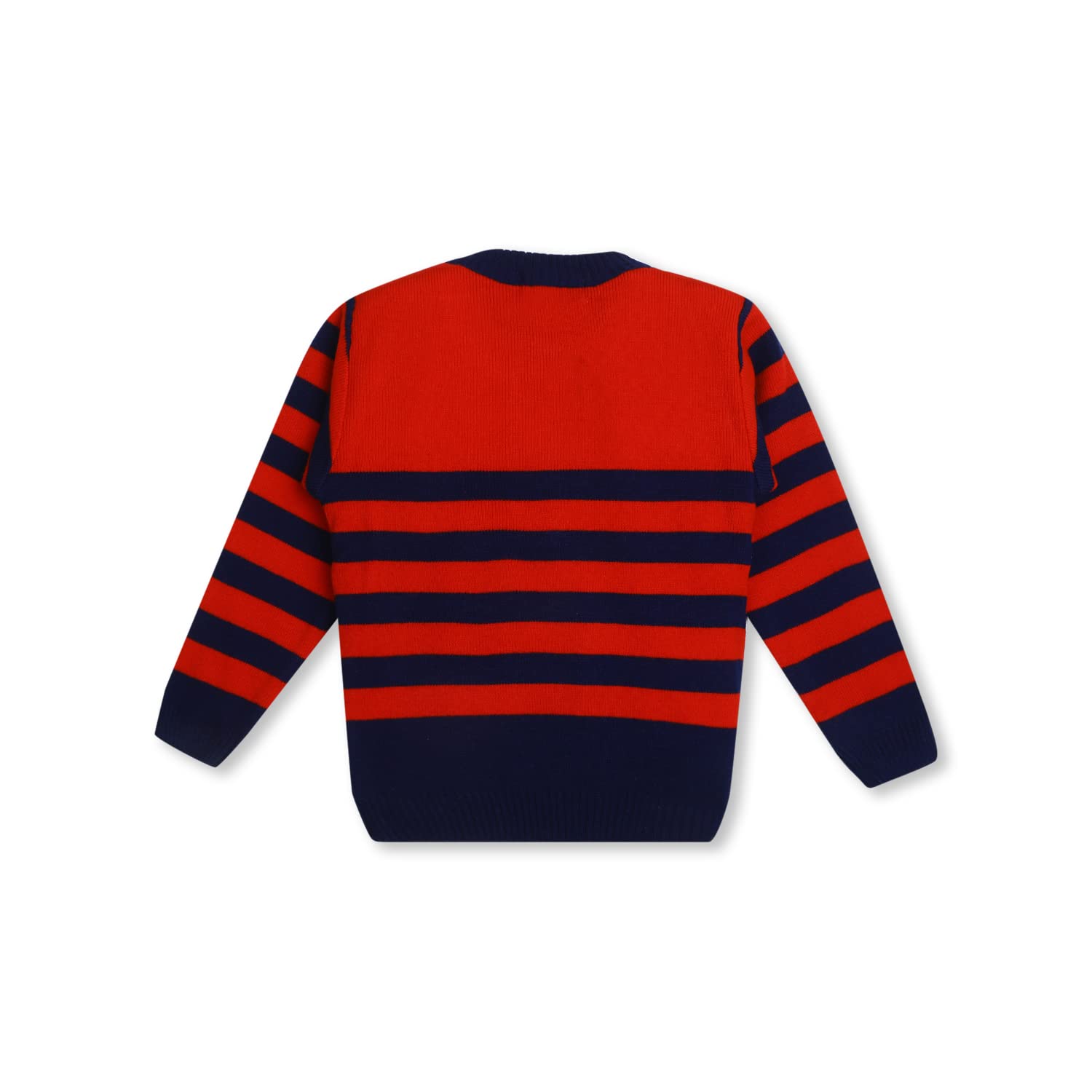 KNITCO Kids Boys Woolen Acrylic Sweater Two Button Regular fit Full Sleeves Super Soft Winter Clothing Occasion wear Fun Bold Pattern (6-12 Months) Blue 1