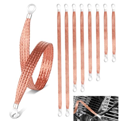 No Restart after an Auto Stop Event / No Crank / Dead Battery - 2019-2021 Chevrolet Silverado & GMC Sierra 3 Ground Strap Automotive,8pcs 10/13/15/20 inch Grounding Strap Vehicle Universal Engine Ground Straps Kit Copper Braided Grounds Straps GroundStrap Wire GroundStrap for Most Cars (Brown-Thicken)