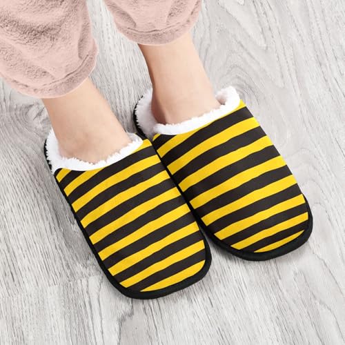 Fuzzy House Slippers Warm Nonslip Slippers for Women's Men's Cozy indoor Travel Shoes3