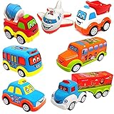 PRIME DEALS Unbreakable Pull Back Vehicles| Push and Go Crawling Toy for Kids & Children, Power Friction Cars for 3+ Years Old Boys|Girls (Pack of 7)., Multicolor