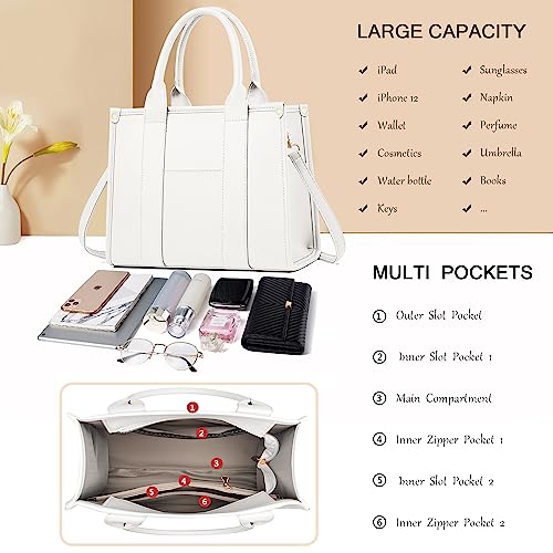 Bolso tote para mujer con asa y cierre de cremallera miniatura 6