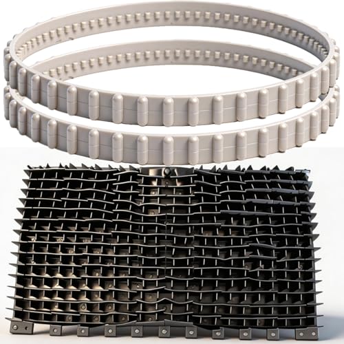 RCX23002 Drive Belt 2pcs RCX26008 Roller Brush Replacement Kit Compatible with Hayward TigerShark QC Plus & SharkVac Robotic Pool Cleaner Parts RC9740 RC9742 RC9956CC RC9965CC RCC9950A RC9950GR RC9950
