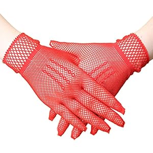 Fishnet Gloves Hollow Fishnet Gloves – Sexy Short Mesh Gloves Women Girls Nightclub Punk Cosplay Gloves – Fancy Dress…