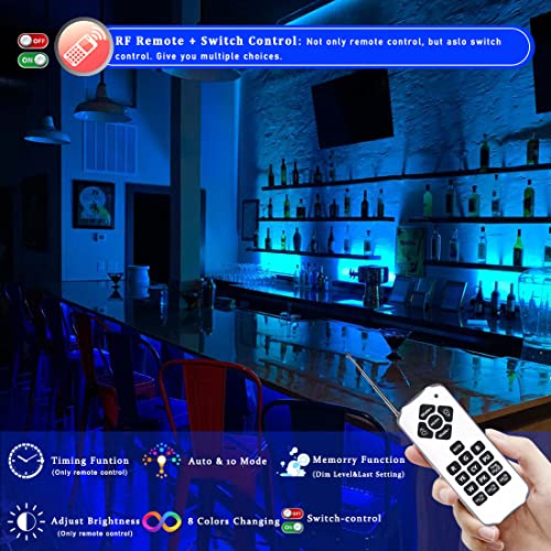 Image of New Upgraded Wall Washer LED Lights 3.2ft /40 Linkable 108W RGBW Color Changing Wash Lights with RF Remote & Switch Control, 120V, 10x60 Beam Angle, Dimmable &Timing&11 Modes LED Light Bar
