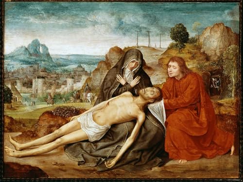 Affiche Toile Pietà de Quentin Massys 60x90cm pour une décoration murale classique