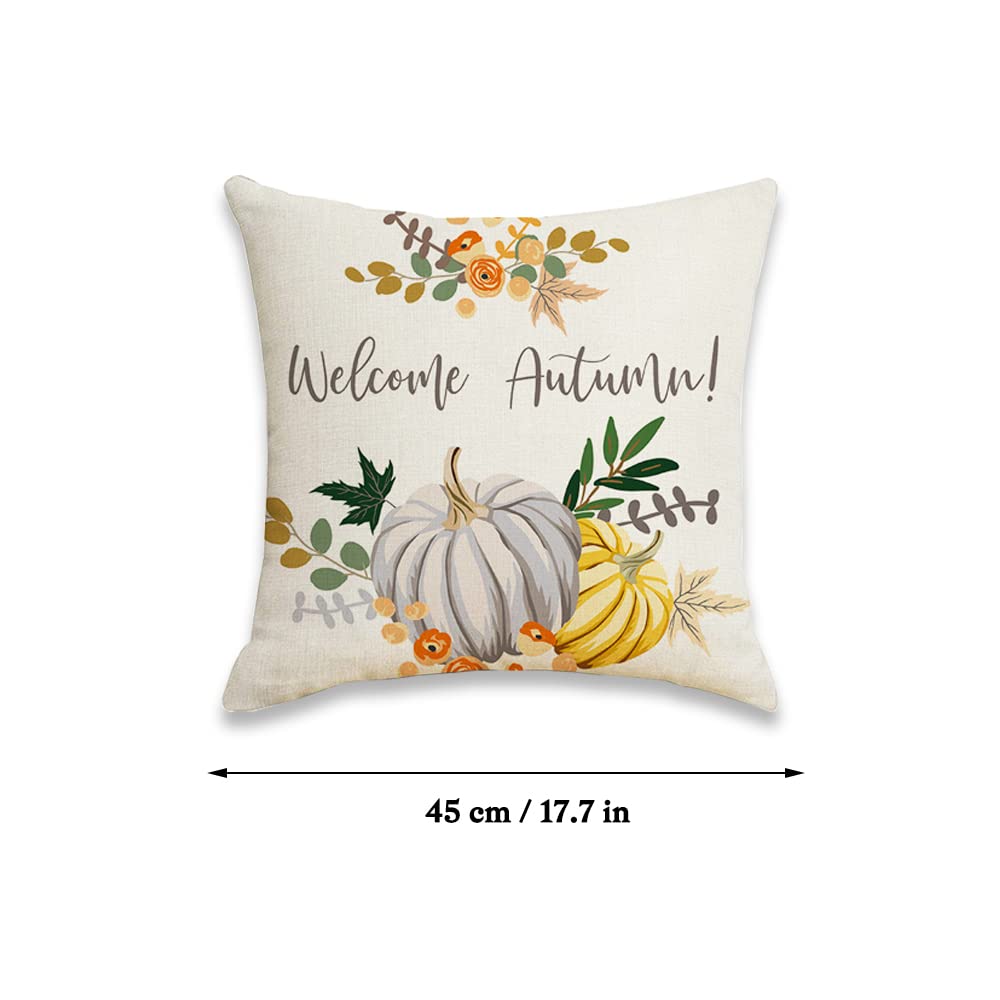 Federe Cuscini Divano 40x40 cm Set di 2 Copricuscini Marrone Grigio Quadrata Floreale Astratta Dalia Moderna Federa per Cuscino Decorazioni per la Casa in Lino per Soggiorno Giardino Esterno