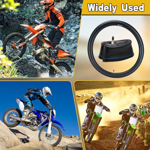 (2-Pack) 2.75/3.00-21" Inner Tubes 80/100-21 or 90/90-21 Heavy Duty Dirt Bike Inner Tubes, 2mm Thick, TR4 Valve, Fits HondaAfrica Twin CRF230, CRF250, CR250 Kawasaki KLR, KDX200 and More by GDHSWJ - Used condition - Image 7