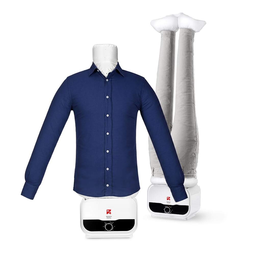 Di4 Maniquí 2 en 1 Vapissimo VestiDry, Planchado y Secado Automáticos, 1400W, Elimina Arrugas, Desodoriza y Neutraliza Olores, Temporizador de 3 horas, Tallas S a XXL, Accesorio Pantalones Incluido