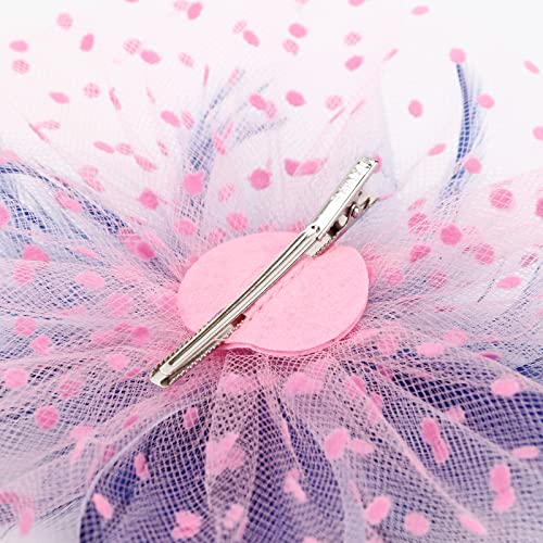 Image of DRESHOW Fascinators Hat Flower Mesh Ribbons Feathers on a Headband and a Clip Tea Party Headwear for Girls and Women