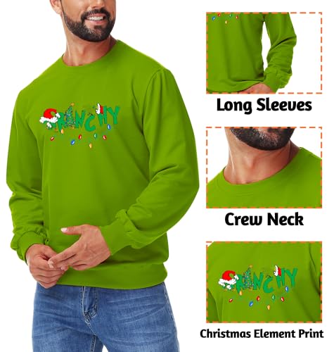 Mens Ugly Christmas Sweatshirt Funny Xmas Pullover Festival Party Long Sleeve Tshirts 5 Mens Ugly Christmas Sweatshirt Funny Xmas Pullover Festival Party Long Sleeve Tshirts