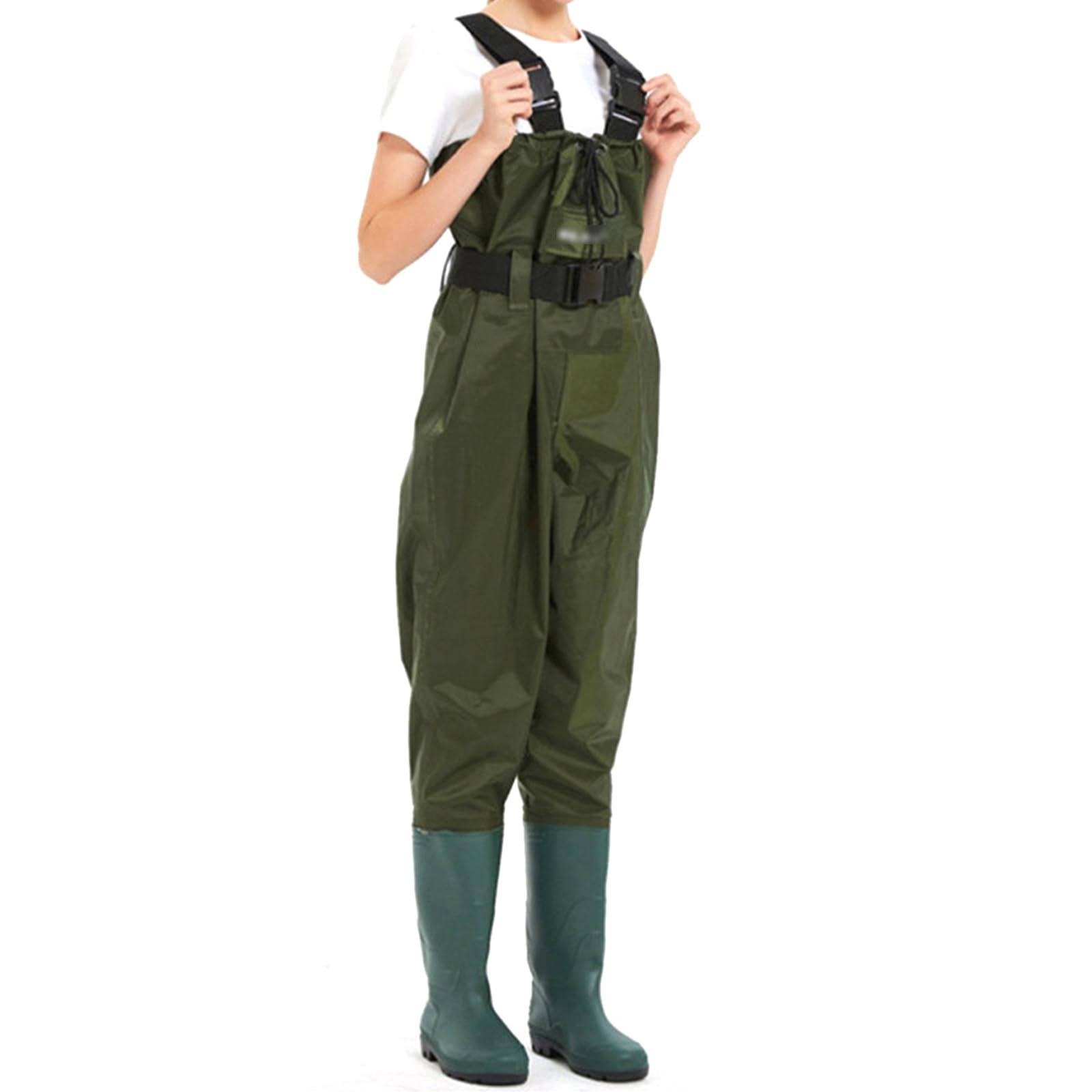 Waders Pesca Caccia Waders Petto in Nylon con Stivali Tracolla Regolabile per Uomini E Donne Trampolieri Impermeabili E Traspiranti con Cintura Leggero Pantaloni da Pesca