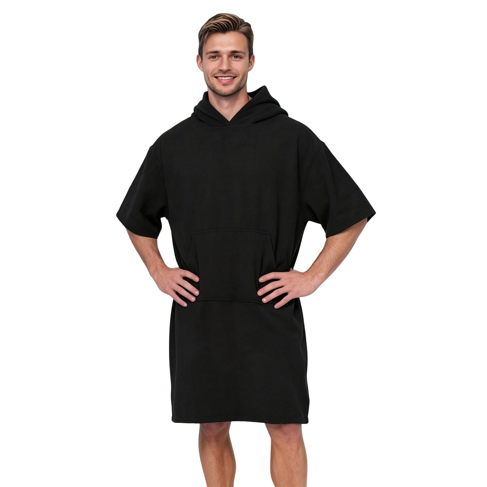 Albornoz de secado rápido de tamaño grande para playa, piscina, surf, toalla de microfibra con función de cambio de privacidad, bata fina de camping