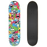 Xootz Kids Complete Beginners Double Kick Trick Skateboard Maple Deck - 31 x 8...