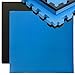 EYEPOWER Tappetino Puzzle per Sport 90x90cm incl Cornice Eva Spesso 40mm Tappeto Protezione Pavimenti Estensibile Double-Face Nero Blu