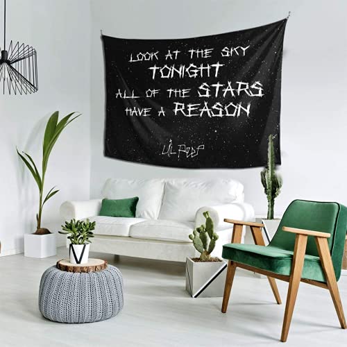 Lil Peep Star Winkelen Teksten Sterrenhemel Achtergrond Boutique Wandtapijt Wandtapijt Vintage Wandtapijt Micro Fiber… - Afbeelding 5