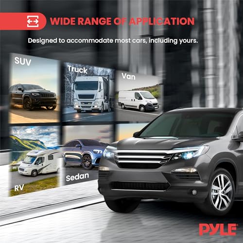 Image of Pyle 7 inch 1080P HD Digital Wireless Monitor and Wireless License Plate Camera - Waterproof, Night Vision, Single Channel Visual Assistance Kit (12 /24V for Bus, Truck, Trailer, Van, RV, Camper)