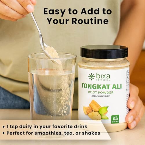 Image of bixa BOTANICAL Tongkat Ali Root Powder - 1 lb (16 oz) | Tongkat Ali for Men & Women | Gluten-Free, Non-GMO, Steam Treated, Vegan, 100% Pure - Natural Health Support for Energy & Wellness | 16 Oz, Gluten Free, Non GMO, Steam Treated, Vegan, 100% Pure, Natural Health Support For Energy, Endurance & Wellness