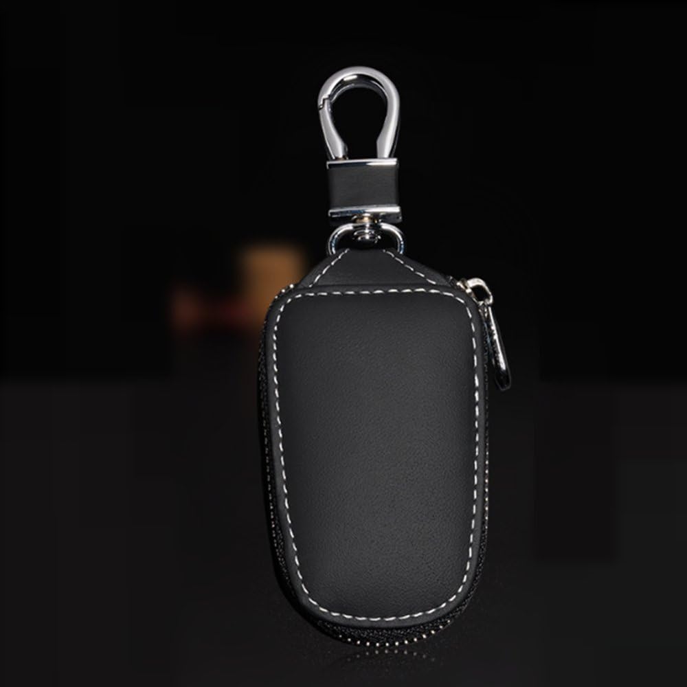 – Car Key Chain Bag Protection Leather Car KeyChain Coin Holder Auto Key Keyring Wallet for Women and Men