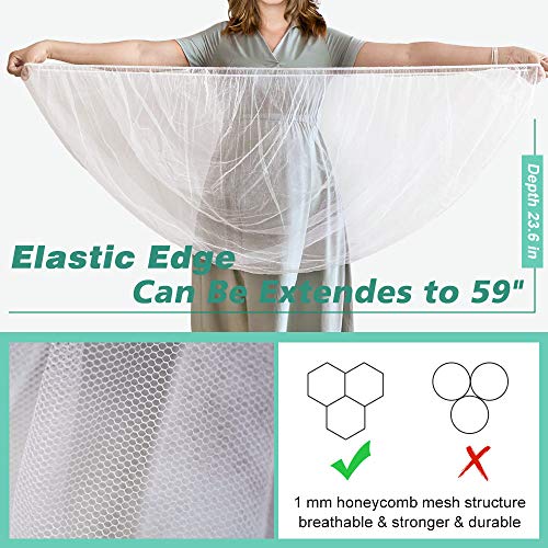 Mosquito Net For Stroller - 2 Pack Durable Baby Stroller Mosquito Net - Perfect Bug Net For Strollers, Bassinets, Cradles, Playards, Pack N Plays And Portable Mini Crib (White) … #TOP1