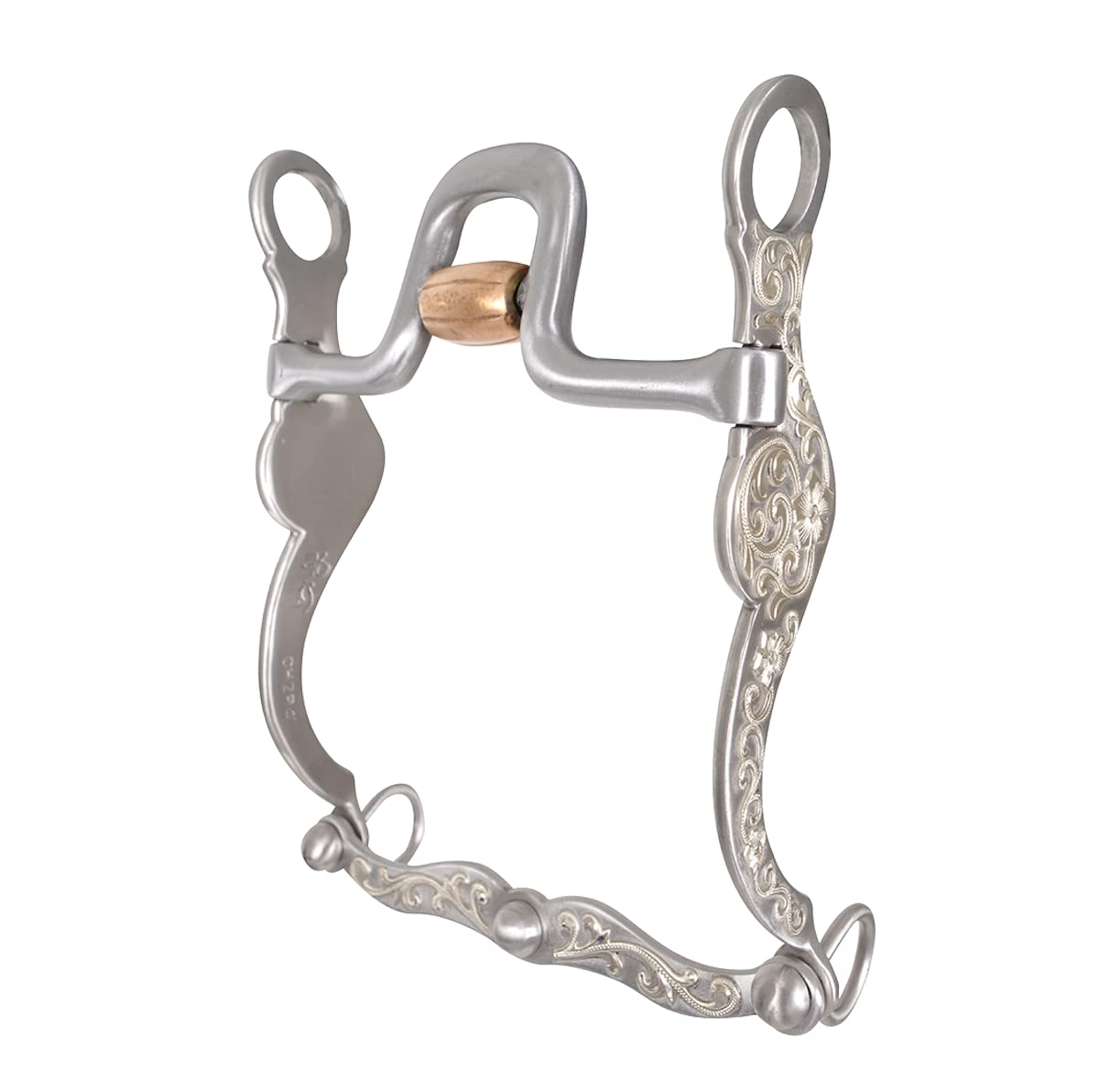 Classic Equine Les Vogt Cowhorse Bit, 7-1/4" Shank, Flat Port Roller