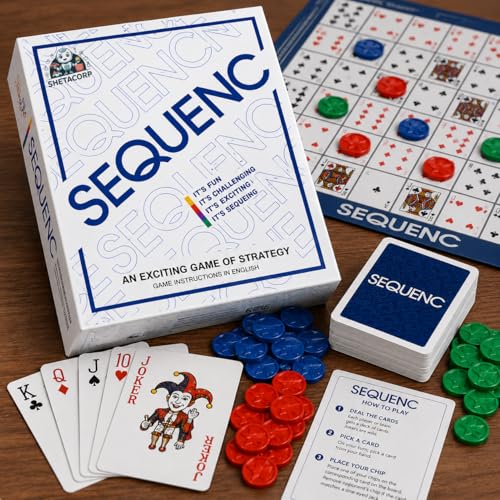 Image of The Original Shetacorp Sequenc, Strategy Game, Card Game, Board Game for Kids, Adults, Families, Educational, 2 to 12 Players, Activity Toy for Childrens, Gift Set for Kid, Ages 7+Year