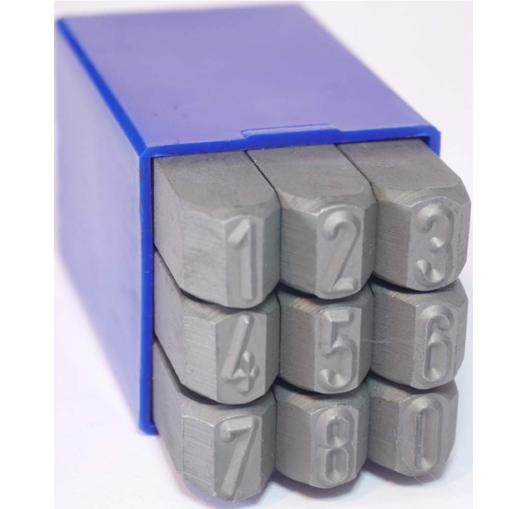GRAVUREM-S - Set di numeri e lettere (combinazione) 0-9 + A-Z (incisione a destra) 12 mm
