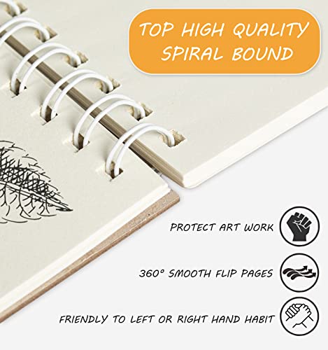 9 X 12 Inches Drawing Sketch Book, 98Lb/160G Sketchbook For Adults Kids Beginners Artists, Art Drawing Book For Mixed Media, Top Spiral Bound Drawing Pad, 1 Sketch Pad Pack Has 32 Sheets/64 Pages #TOP3