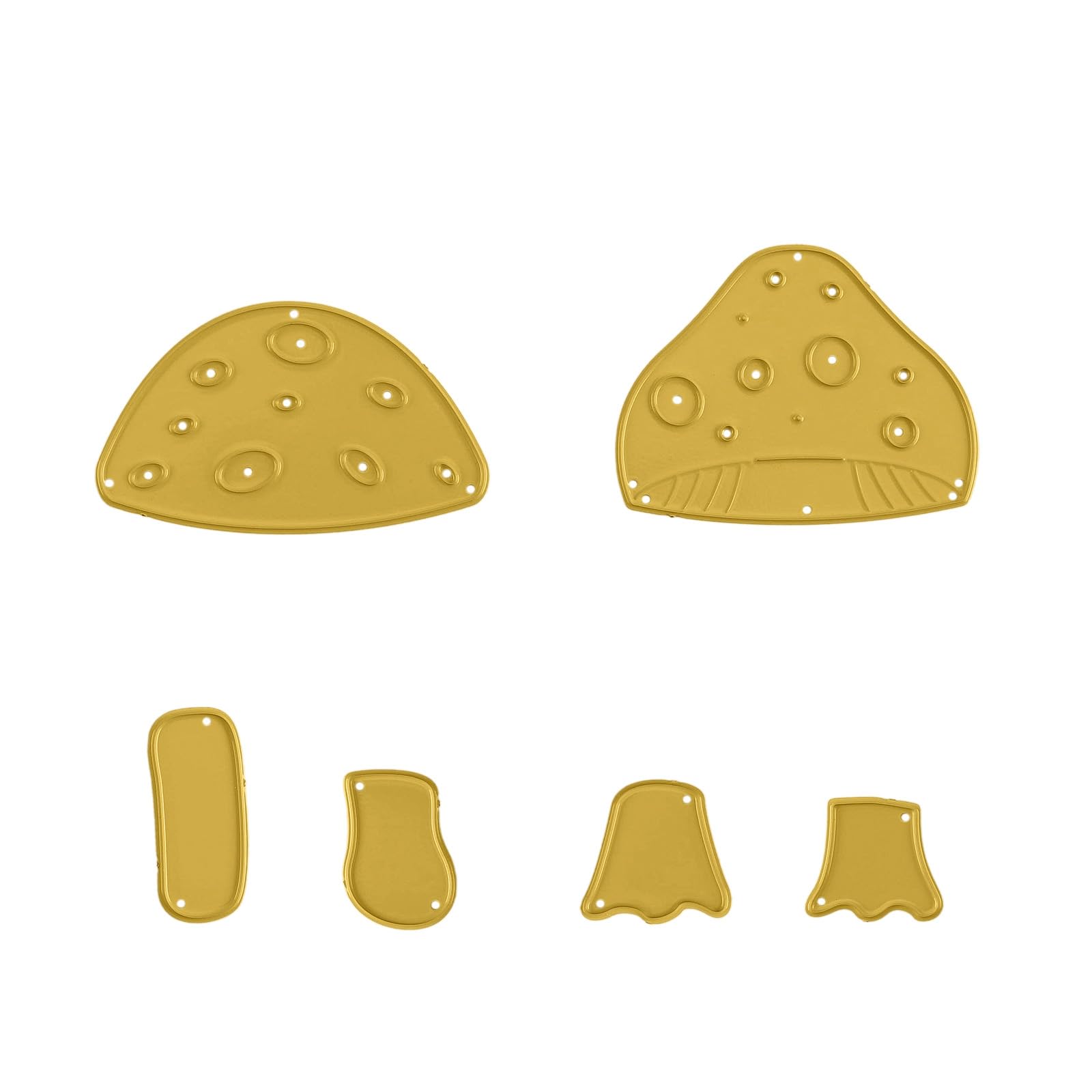 Vaessen Creative Cutting Dies Set Mushroom - 6 Shape Dies of 0.67 x 0.71" to 1.6 x 2" - Card Making Supplies - Metal Craft Dies for Scrapbooking, Halloween and Autumn