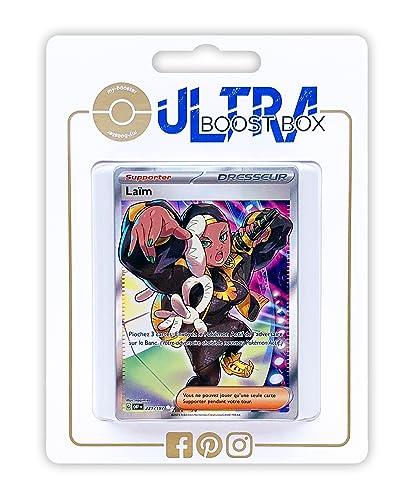 Laïm 221/197 Full Art Secrète : Coffret de 10 Cartes Pokémon Flammes Obsidiennes