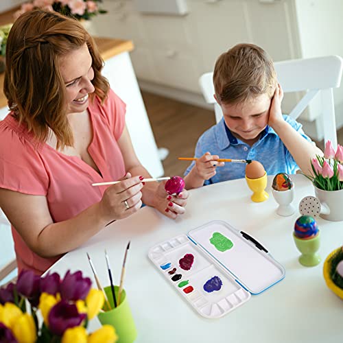 Belle Vous 18 Gats Vouwbaar Schilder Palet – Blauw Draagbaar/Reis Nat blijvend Palet Doos – Artiesten Verf Bak voor… - Afbeelding 8
