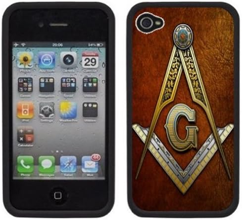 Mason Freemason Symbol Handmade iPhone 4 4S Black Hard Plastic Case