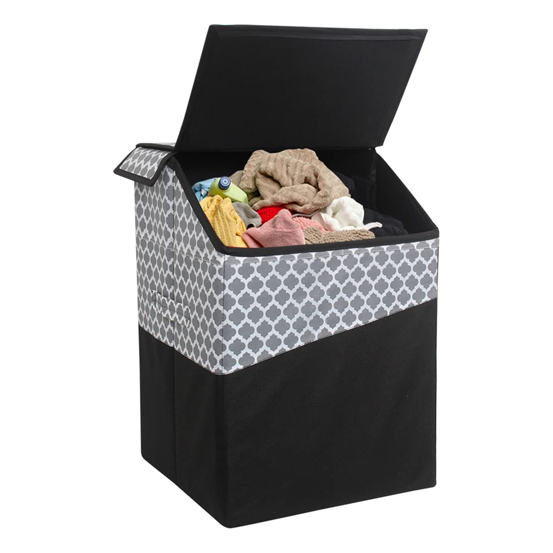 PrettyKrafts 75 L Jute Rectangular Foldable Large Laundry Bag/Basket With Lid & Handles, Collapsible Freestanding Clothes Storage Organizer for Bedroom, Dorm (40x35x53cm, Black, Set of 1) (B09HS2T8Y3) Amazon Price History, Amazon Price Tracker