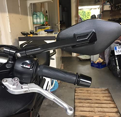 Espejo retrovisor de aluminio CNC y espejo lateral azul para Z250 5