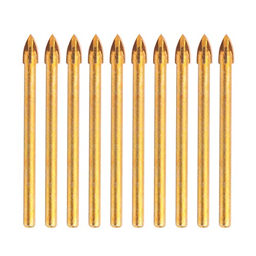 Brocas para vidrio 10 piezas, punta de lanza cruzada 3mm miniatura 1