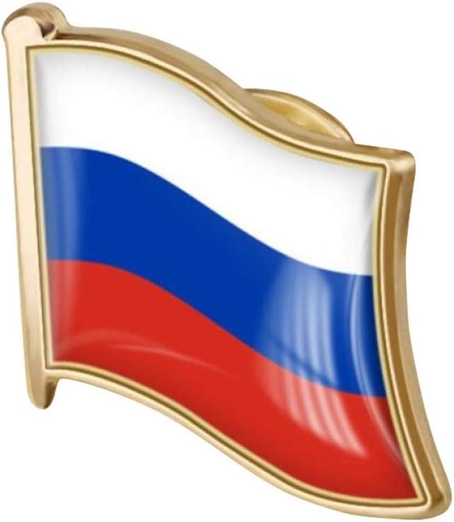 1pc Russian Flag Pin Badge Metal Lapel Pin Brooch Russian of Flag Badges Novelty Accessory