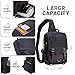 mygreen Crossbody Bag, Canvas Chest Leather Messenger Bag with One Strap Sling for Travel and Hiking (Large, Black)