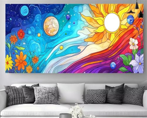 Diamond painting adulte grand format 40x80cm ciel étoilé