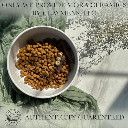 Mora Ceramic Pet Bowl - Large Food/Water Dish for Large Dogs, Cats, Great Dane, Mastiff - 50oz or 8 Cups - Basic Bowls - Vanilla White - Image 5