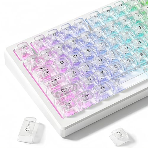 Image of dagaladoo Clear keycaps Set,Translucent Keyboard keycaps,Jelly Key caps