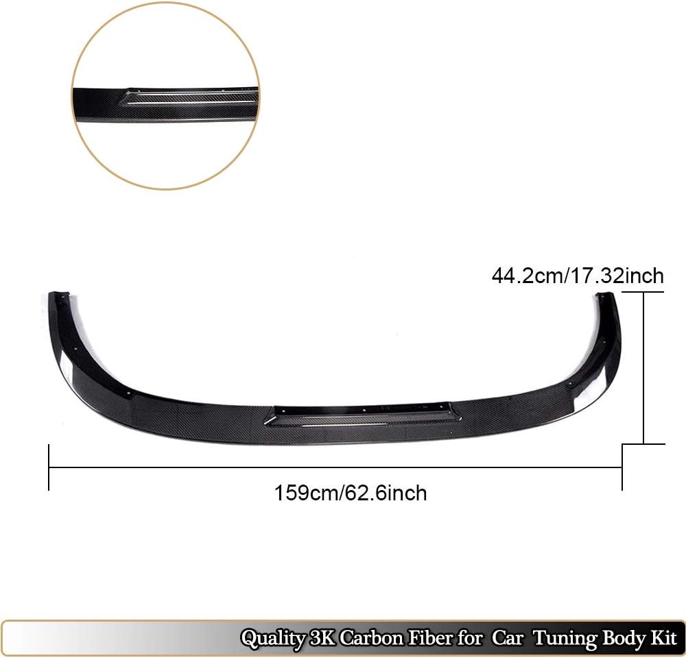 Front Spoiler fits Mini Countryman John Cooper Works Coupe JCW Challenge 2014-2018 Carbon Fiber Front Bumper Lip Chin Splitter Flaps Guard Protector