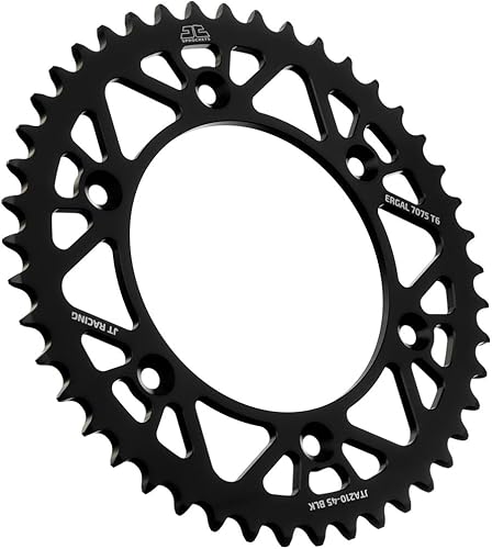 JT Sprockets JTA210.45BLK - Piñón trasero de aluminio anodizado 7075 T6, color negro
