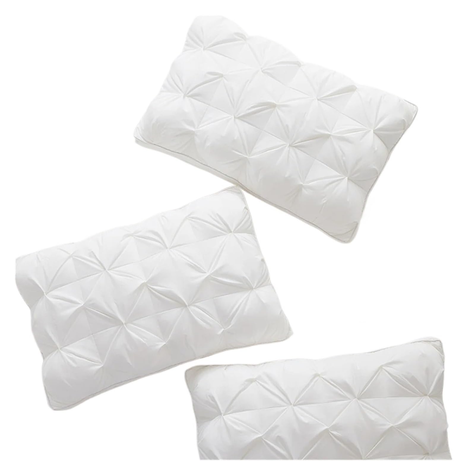 Luxury Goose Down Pillow Down-Proof Cotton Cover Neck Protection Bedding 3D Style Queen King Bed
