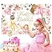 Fairy Birthday Party Backdrop Fairy Birthday Party Decorations Floral Fairies Background Fairy Garden Glitter Photo Background for Wonderland Theme Baby Shower Supplies