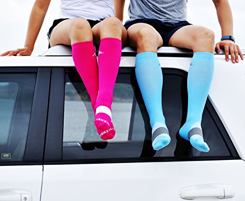 Image of NEWZILL Medical Compression Socks for Women & Men, 20-30 mmHg Knee-High Support for Circulation, All-Day Comfort for Work Travel Running Cycling and Fitness