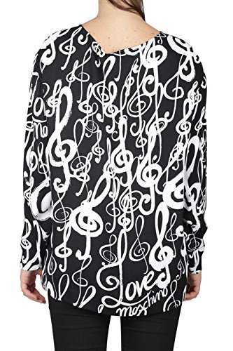 Love Moschino Notes Print Sweater Maglia a Maniche...