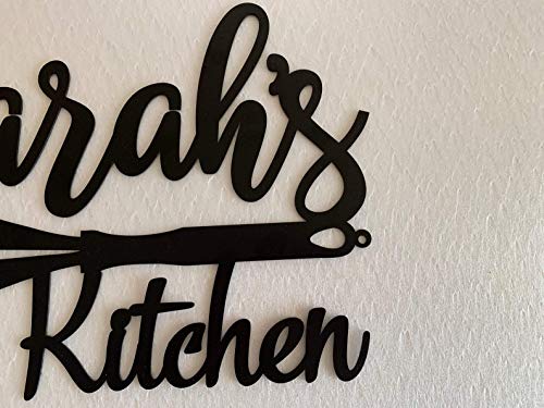Custom Kitchen Name Sign, Personalized, Metal Wall Art, Home Decor, Housewarming, Mothers Day Gift, Mom's Kitchen, Gift For Grandma, Farmhouse, Indoor Hanging Plaque, Outdoor Sign, House, Room Decor #TOP3