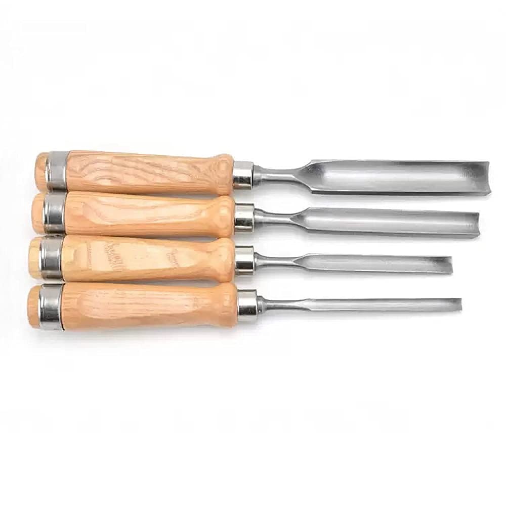 1 pz 8/12/18/24mm Scalpello semicircolare per lavorazione del legno Acciaio al cromo vanadio Sgorbia per intaglio del legno Scalpelli fai da te Strumento manuale, Scalpello mezzo tondo, 8MM