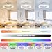 Ateroll Deckenventilator mit Beleuchtung, Ø46CM Dimmbar LED Deckenleuchte Ventilator mit Fernbedienung, 3000K-6500K, 6 Windstufen Leise Deckenventilator mit Licht, Timer, Lampe mit Ventilator für Wohn