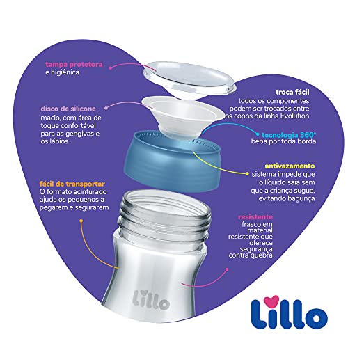 Lillo Copo 360º Evolution 300ml, Azul