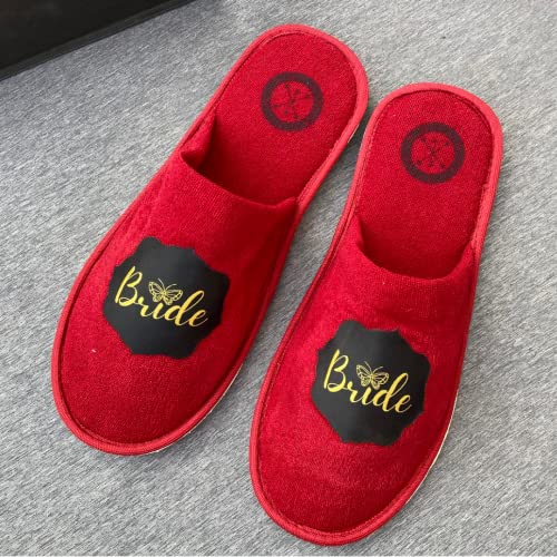 Image of BRIDE Home Slippers For Women And Props For Wedding Shoot & Gifting